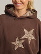HARLOW CLOUD HOODIE - APPLIQUE - BROWN