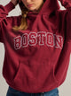 HARLOW CLOUD HOODIE - APPLIQUE - BURGUNDY