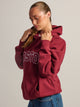 HARLOW CLOUD HOODIE - APPLIQUE - BURGUNDY