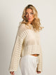 HARLOW LAYLA CROCHET LONG SLEEVE - CREAM HARLOW - Boathouse USA