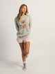 HARLOW KNIT TEDDY CREWNECK SWEATER - CLOUD