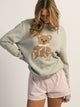 HARLOW KNIT TEDDY CREWNECK SWEATER - CLOUD