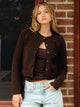 HARLOW COLLINS KNIT CARDIGAN - CHOCOLATE HARLOW - Boathouse USA
