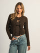 HARLOW COLLINS KNIT CARDIGAN - CHOCOLATE