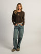 HARLOW COLLINS KNIT CARDIGAN - CHOCOLATE