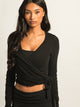 HARLOW GIA WRAP SWEATER - BLACK HARLOW - Boathouse USA