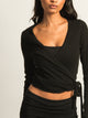HARLOW GIA WRAP SWEATER - BLACK HARLOW - Boathouse USA