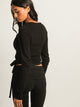 HARLOW GIA WRAP SWEATER - BLACK HARLOW - Boathouse USA