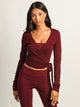 HARLOW GIA WRAP SWEATER - BURGUNDY HARLOW - Boathouse USA