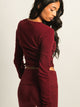 HARLOW GIA WRAP SWEATER - BURGUNDY HARLOW - Boathouse USA