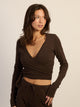 HARLOW GIA WRAP SWEATER - CHOCOLATE HARLOW - Boathouse USA