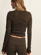 HARLOW GIA WRAP SWEATER - CHOCOLATE HARLOW - Boathouse USA