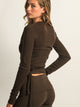 HARLOW GIA WRAP SWEATER - CHOCOLATE HARLOW - Boathouse USA