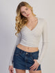 HARLOW GIA WRAP SWEATER MELANGE - CLOUD HARLOW - Boathouse USA