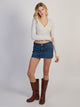 HARLOW GIA WRAP SWEATER MELANGE - CLOUD HARLOW - Boathouse USA