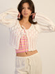 HARLOW KRISTY CROCHET LONG SLEEVE - WHITE HARLOW - Boathouse USA