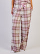 HARLOW PLAID PANT - PINK