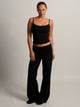 HARLOW ESSENTIAL FOLDOVER WIDE LEG PANT - BLACK