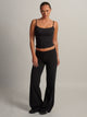HARLOW ESSENTIAL FOLDOVER WIDE LEG PANT - BLACK
