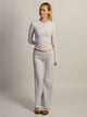 HARLOW ESSENTIAL FOLDOVER WIDE LEG PANT - CLOUD