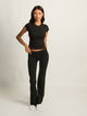 HARLOW GIA FOLDOVER PANT - BLACK