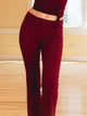 HARLOW GIA FOLDOVER PANT - BURGUNDY HARLOW - Boathouse USA