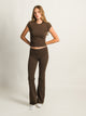 HARLOW GIA FOLDOVER PANT - CHOCOLATE HARLOW - Boathouse USA