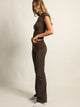 HARLOW GIA FOLDOVER PANT - CHOCOLATE HARLOW - Boathouse USA