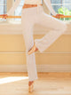 HARLOW GIA FOLDOVER MELANGE PANT - CLOUD