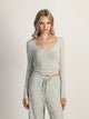 HARLOW ARABELLA MELANGE LONG SLEEVE - HEATHER GREY HARLOW - Boathouse USA