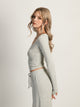 HARLOW ARABELLA MELANGE LONG SLEEVE - HEATHER GREY HARLOW - Boathouse USA