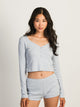 HARLOW PIA POINTELLE LONG SLEEVE HENLEY - BABY BLUE HARLOW - Boathouse USA