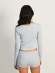 HARLOW PIA POINTELLE LONG SLEEVE HENLEY - BABY BLUE HARLOW - Boathouse USA
