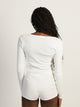 HARLOW PIA POINTELLE LONG SLEEVE HENLEY - OFF WHITE HARLOW - Boathouse USA
