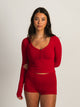 HARLOW HOLLY HENLEY LONG SLEEVE - RED HARLOW - Boathouse USA