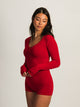 HARLOW HOLLY HENLEY LONG SLEEVE - RED HARLOW - Boathouse USA