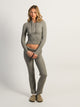 HARLOW BROOKE CABLE KNIT FLARE PANT - HEATHER GREY