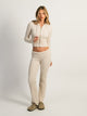 HARLOW BROOKE CABLE KNIT FLARE PANT - OATMEAL