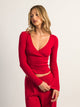 HARLOW MALLORY HEART LONG SLEEVE - PORT