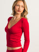 HARLOW MALLORY HEART LONG SLEEVE - PORT
