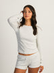 HARLOW PAYTON POINTELLE LONG SLEEVE MELANGE - CLOUD HARLOW - Boathouse USA