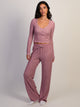 HARLOW HOLLY HENLEY LONG SLEEVE - BURGUNDY HARLOW - Boathouse USA