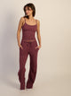 HARLOW SUNNI STRIPE JERSEY PANT - BURGUNDY HARLOW - Boathouse USA