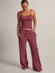 HARLOW SUNNI STRIPE JERSEY PANT - BURGUNDY HARLOW - Boathouse USA