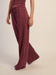 HARLOW SUNNI STRIPE JERSEY PANT - BURGUNDY HARLOW - Boathouse USA