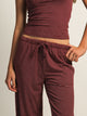 HARLOW SUNNI STRIPE JERSEY PANT - BURGUNDY HARLOW - Boathouse USA
