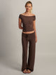 HARLOW PENNY PANT - BROWN