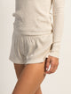 HARLOW ALLIE WAFFLE MELANGE SHORT - OATMEAL