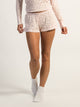 HARLOW ALLIE WAFFLE TEDDY SHORT - BABY PINK