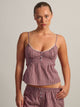 HARLOW POSIE TOP - BURGUNDY